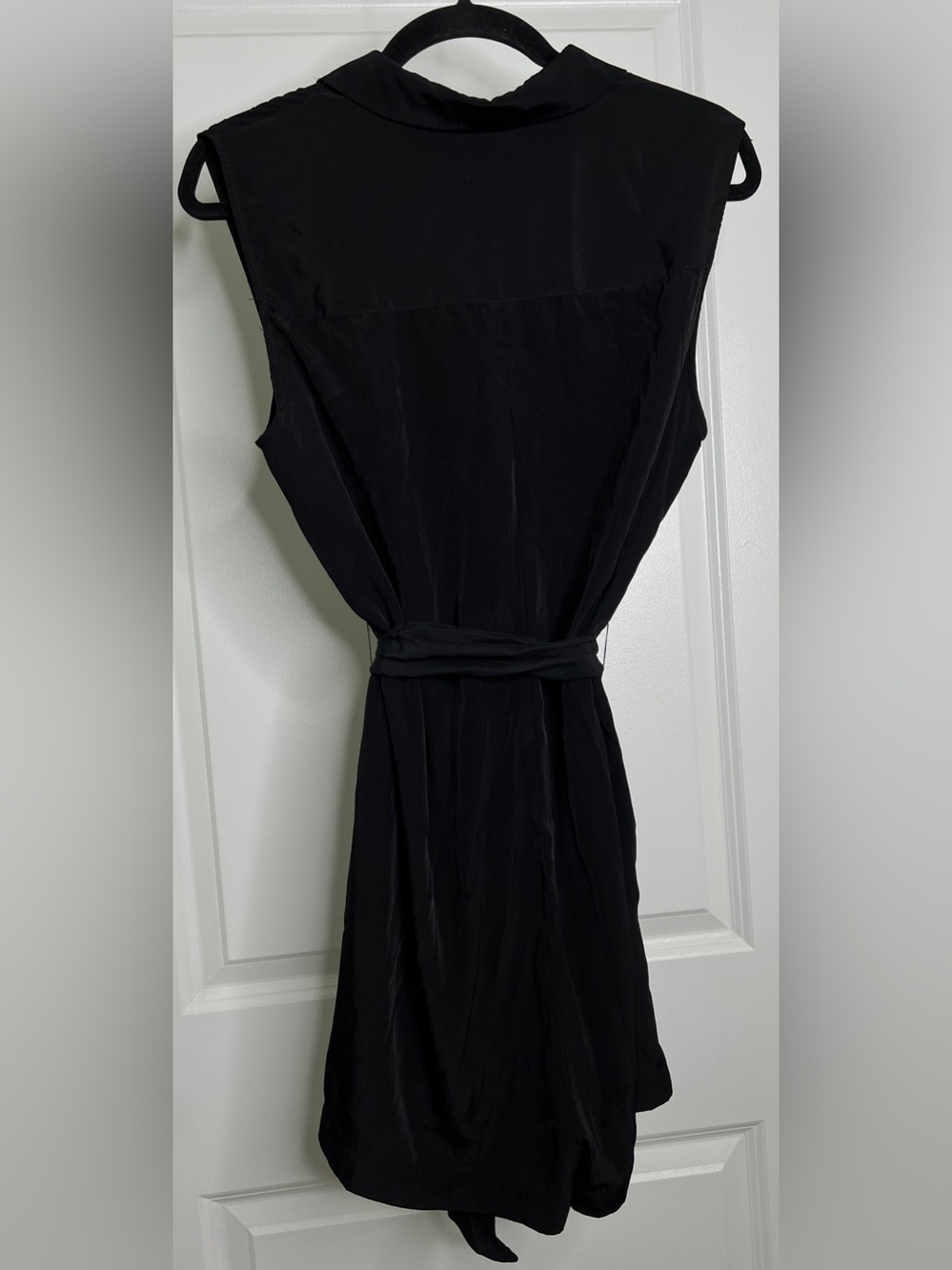 Zoa New York Black Shirt Romper Large Button Front Belted Utility Minimalist - Picture 5 of 7
